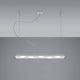Fabbian Quarter LED-Pendelleuchte rechteckig in Weiß, ideal für moderne Wohnräume und Küchen.