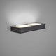 Fabbian Quarter LED-Wandleuchte rechteckig 2-flammig in elegantem schwarzem Design, ideal für moderne Innenräume.