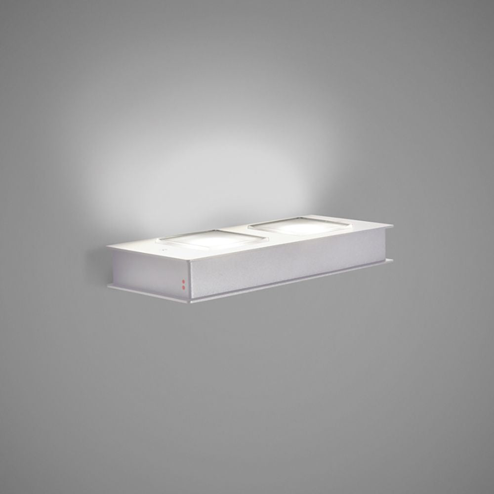 Fabbian Quarter Applique murale LED rectangulaire à 2 flammes