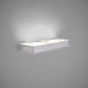 Fabbian Quarter LED-Wandleuchte rechteckig 2-flammig in Weiß für effektive Beleuchtung.