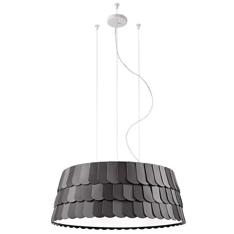 Fabbian Roofer Hängelampe Palf Medium in elegantem Grau, ideal für Küche und Esszimmer.
