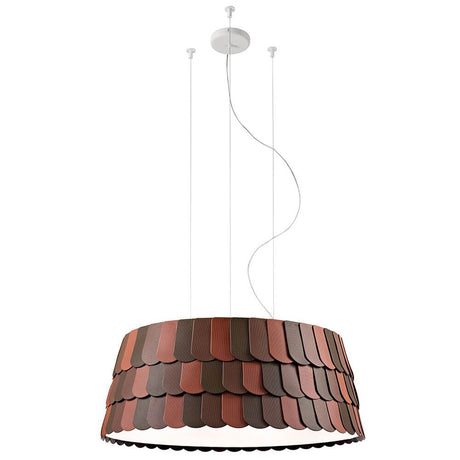 Fabbian Roofer Hängelampe Palf Medium in Braun, ideal für Küche oder Esszimmer, moderne Pendelleuchte.