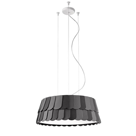 Fabbian Roofer Hängelampe Palf Small in Grau - moderne Pendelleuchte für Küche und Essbereich.