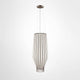 Fabbian Saya Pendellampe Large in modernem Design mit transparentem Glas und Metallkäfig.