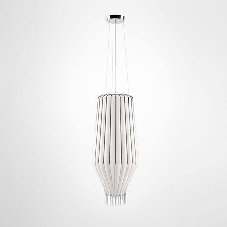 Fabbian Saya Pendellampe Large in verchromtem Metall mit weißem Glas für stilvolle Beleuchtung