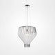 Fabbian Saya Pendellampe Medium aus transparentem Glas mit metallischem Design