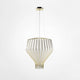 Fabbian Saya Pendellampe Medium in gold und transparenten Glas mit Metallkäfig.