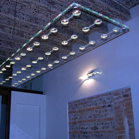Fabbian Sospesa Hängeleuchte 48-flammig in modernem Design mit Halogenlampen und LED-Beleuchtung.