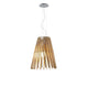 Fabbian Stick Pendelleuchte Ø 50cm aus Naturholz in modernem Design für Küche und Wohnzimmer.