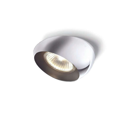 Fabbian Tools indbygningslys Ø 9cm GU5.3 i krom med justerbar diffuser for præcist lys.