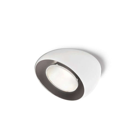 Fabbian Tools LED-Einbauleuchte Ø 14cm in Weiß mit Halogenlampenaufsatz und einstellbarem Diffusor.