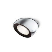 Fabbian Tools LED-Einbauleuchte Ø 14cm in Chrom mit Halogenlampenaufsatz und einstellbarem Diffusor.