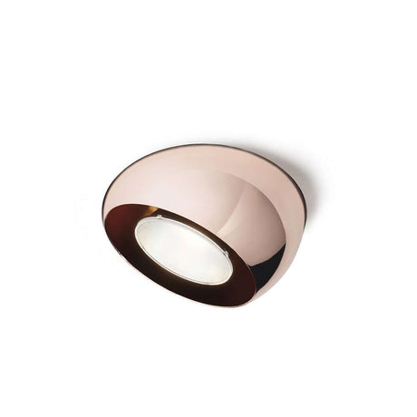 Fabbian Tools LED-Einbauleuchte Ø 14cm in Kupfer mit Halogenlampenaufsatz und einstellbarem Diffusor.