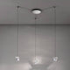 Fabbian Tripla LED-Hängelampe 3-flammig mit klaren Leuchten und elegantem Design.