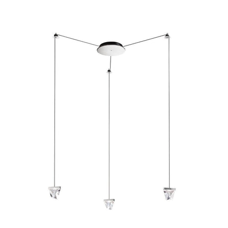 Fabbian Tripla LED-Hängelampe 3-flammig - moderne Pendelleuchte mit drei lichtstarken Leuchten.