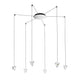 Fabbian Tripla LED-Hängelampe 9-flammig mit mehreren Leuchten, perfekt für Büro und Zuhause.
