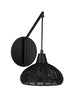Fado Wandleuchte Ø 20,5cm E27 Rattan an schwarzem Wandhalter, modernes Design aus Rattan, ideal für stilvolle Beleuchtung.