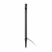 Bezel LED spike light black IP65, slender rod with warm light, ideal for paths and passage areas.