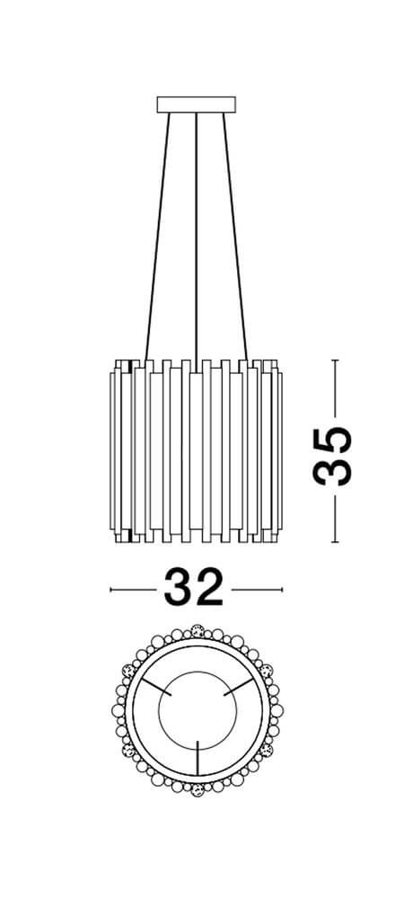Lampa wisząca Felix złota