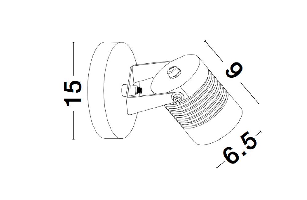 Fend LED Außenwandleuchte Base Hoch 3000K Schwarz IP65