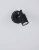 Fend LED Außenwandleuchte Base Hoch 3000K Schwarz IP65 an der Wand montiert, minimalistisches Design.