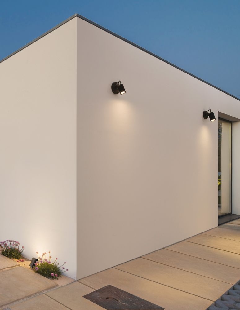 Fend LED Außenwandleuchte Base Hoch 3000K Schwarz IP65