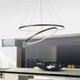 LED Design Hängelampe Ferrol Ø 60cm 4500lm , 3000K in modernem Küchenambiente.