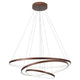 LED Design Hängeleuchte Ferrol Ø 80cm 5500lm , 3000K in elegantem Design mit konzentrischen Kreisen.