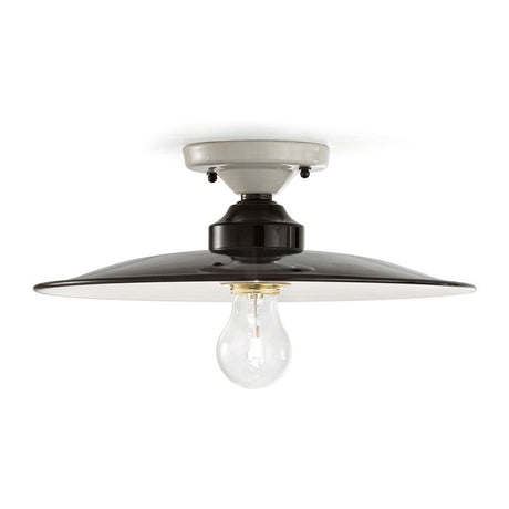 Ferroluce B&W Deckenleuchte Ø 35cm - Vintage-Deckenlampe mit einfachem Design