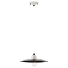 Suspension Ferroluce B&W Ø 30 cm, lampe pendante vintage en noir et blanc au design simple.