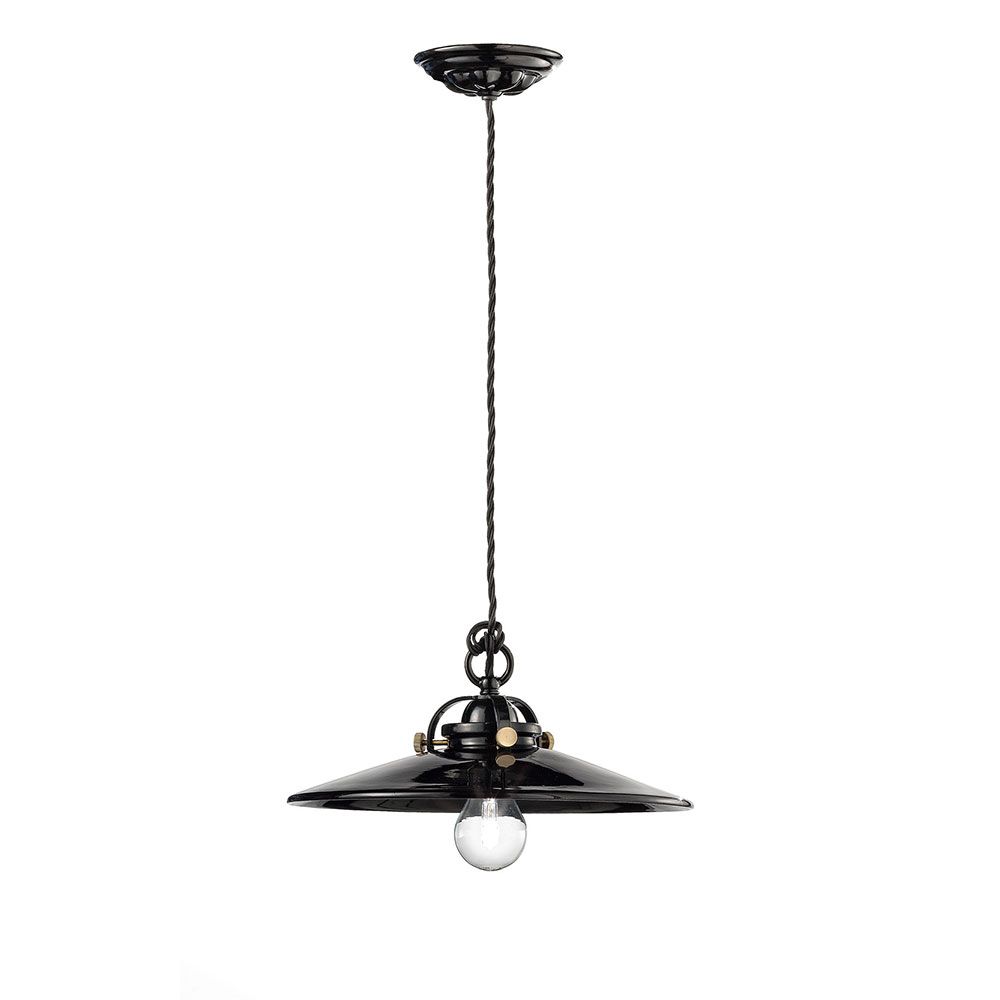 Lampe suspendue en noir Ø 31cm