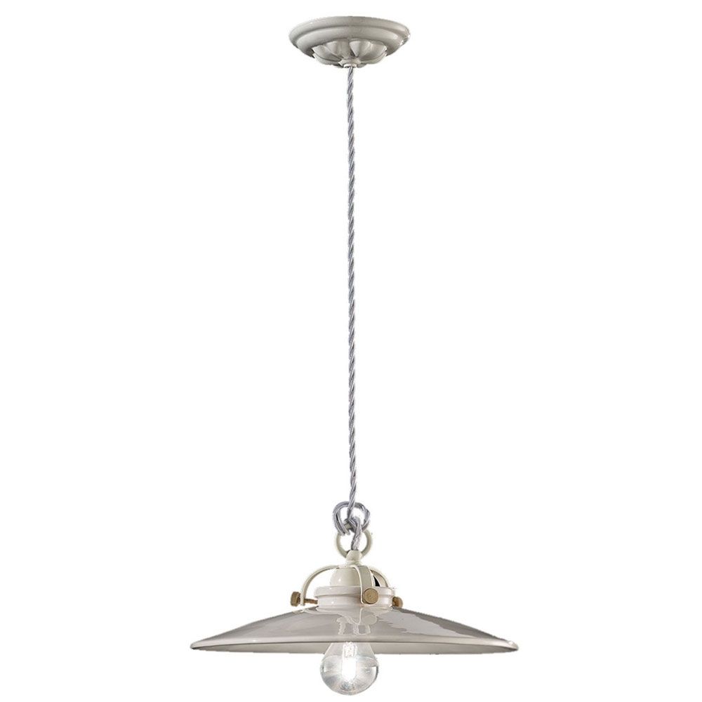 Ferroluce B&W Hängeleuchte im rustikalen Design, Ø 31cm, ideal für klassische und moderne Wohnbereiche.