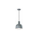 Ferroluce Caxixi Hängeleuchte Ø 22,5cm in grau mit raffinierter Glockenform
