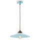 Ferroluce Colors Hängeleuchte Ø 35cm in elegantem blauen Design, ideal für moderne und klassische Wohnräume.