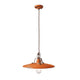 Ferroluce Country Keramik-Hängeleuchte Ø 40cm in Orange, perfekte Retro-Pendelleuchte für Wohnzimmer.
