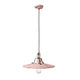 Ferroluce Country Keramik-Hängeleuchte Ø 40cm in zartem Rosa mit klassischem Design und nostalgischem Charme.