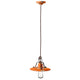 Ferroluce Country Hängeleuchte Ø 25cm in Orange mit klassischem Design, ideal für Wohnräume.