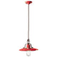 Ferroluce Country Keramik-Hängeleuchte in Rot, Ø 30cm, klassische Retro-Pendelleuchte für den Wohnbereich.