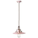 Ferroluce Country Keramik-Hängeleuchte in Rosé, 30cm Durchmesser, zeitloses Retro-Design für stilvolle Wohnräume.