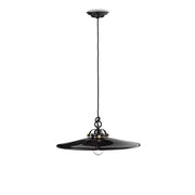 Ferroluce pendant light B&W Ø 42 cm in rustic design, ideal for classic living spaces.