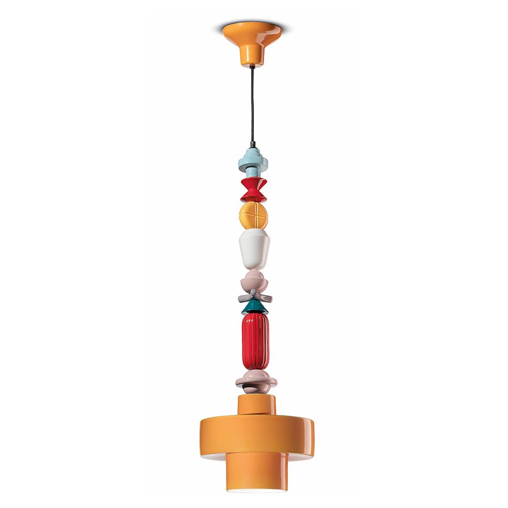 Ferroluce Lampe à suspendre Lariat en céramique 91cm