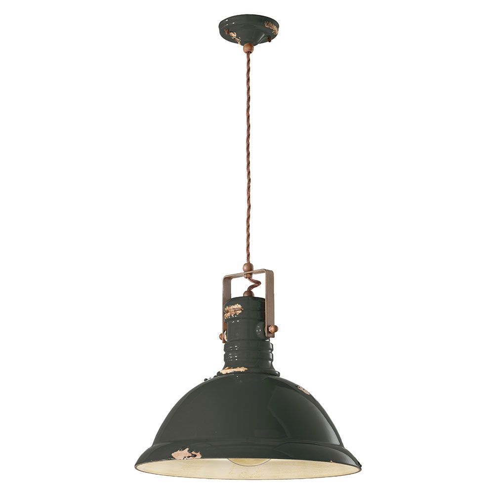 Ferroluce Industrial hanging lamp 40cm