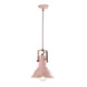 Ferroluce Industrial Keramik-Hängeleuchte Ø 23cm in Rosa mit hochwertiger Verarbeitung für jeden Wohnbereich.