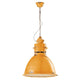 Ferroluce Keramik-Hängeleuchte Industrial in orange, Vintage-Design für jeden Wohnbereich.