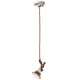 Ferroluce Loft Keramikhängeleuchte Ø 9cm - handgemachte Retro-Wandlampe im italienischen Design.