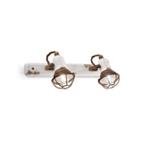 Ferroluce Loft blanc Applique 2 feux
