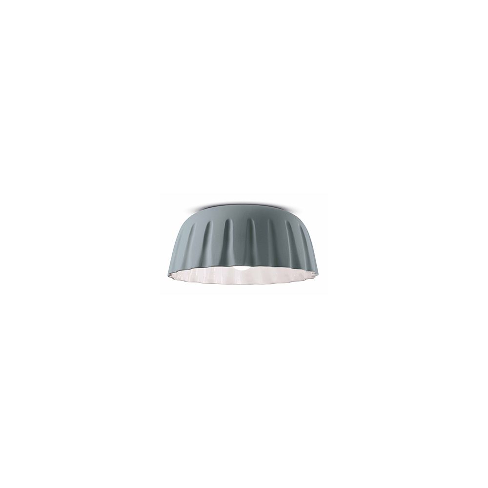 Ferroluce Madame Gres Deckenleuchte klein Ø 40cm in grauem Design für stilvolle Beleuchtung.