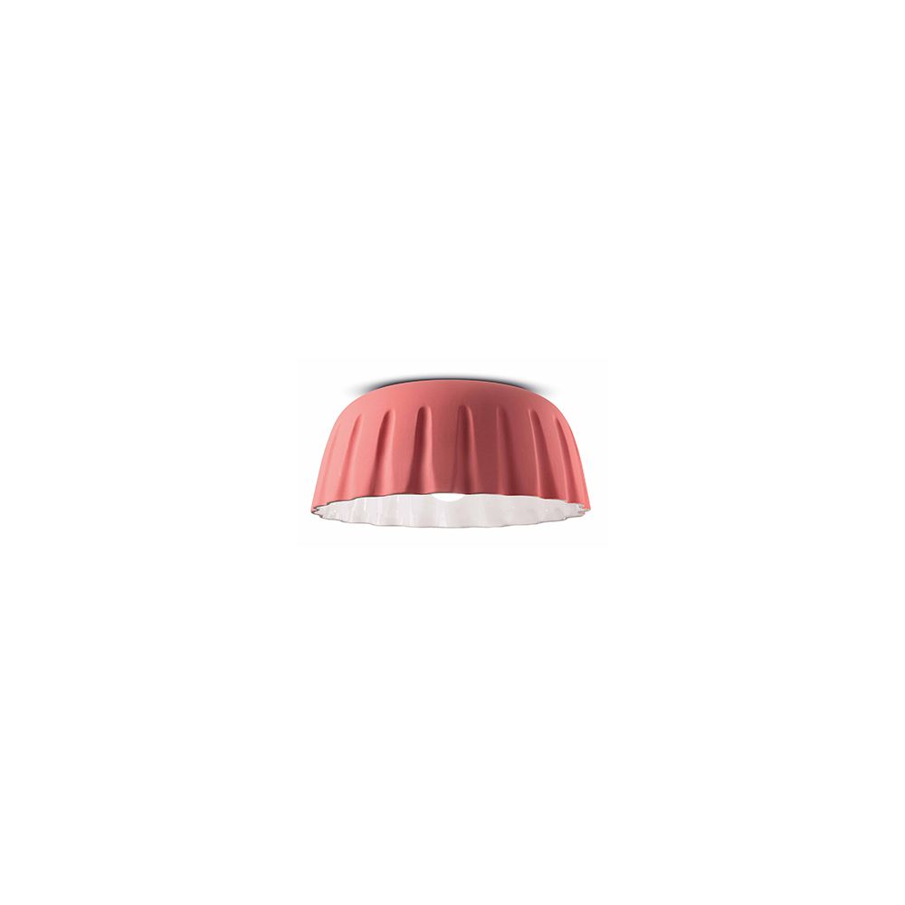 Ferroluce Madame Gres Deckenleuchte klein Ø 40cm in rosa, elegante Deckenleuchte aus Keramik.