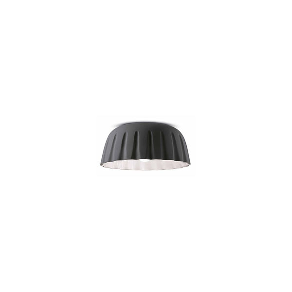 Ferroluce Madame Gres ceiling light small Ø 40cm in elegant black for stylish interiors.