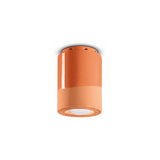 Ferroluce Pi Deckenleuchte Ø 8,5cm in orange, ideal für Küche und Flur, klassisches Design.